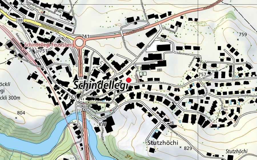Map showing the location of Kindergarten Etzel (Kindergarten)