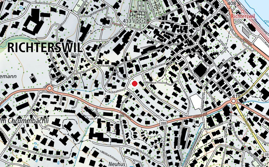 Carte indiquant l’emplacement de Kindergarten Etzelstrasse (École enfantine)