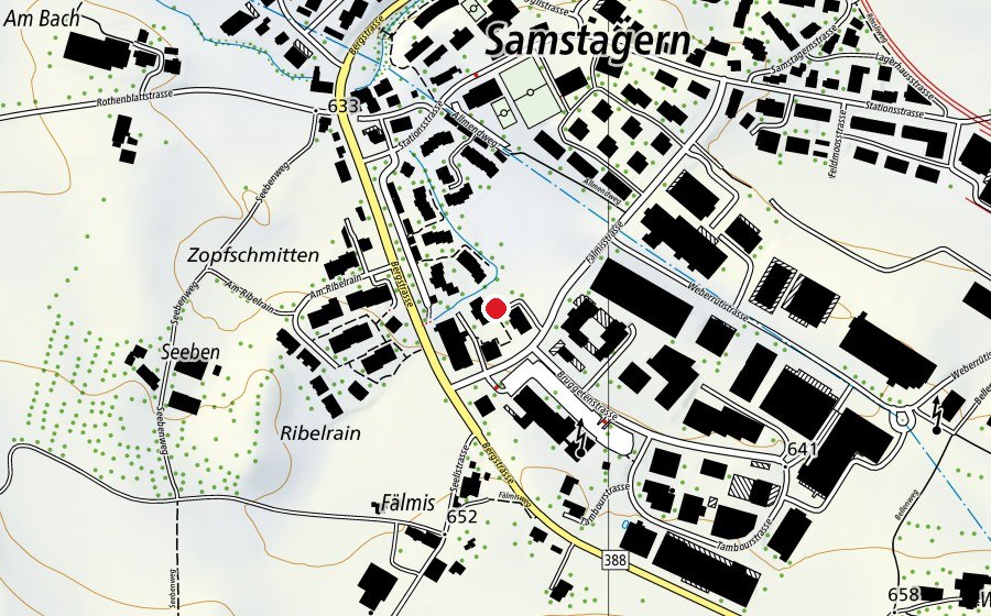 Map showing the location of Kindergarten Fälmis (Kindergarten)