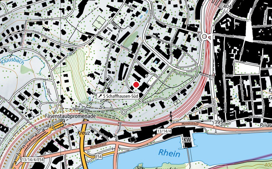 Mappa con la posizione di Kindergarten Fäsenstaub (Scuola dell’infanzia)