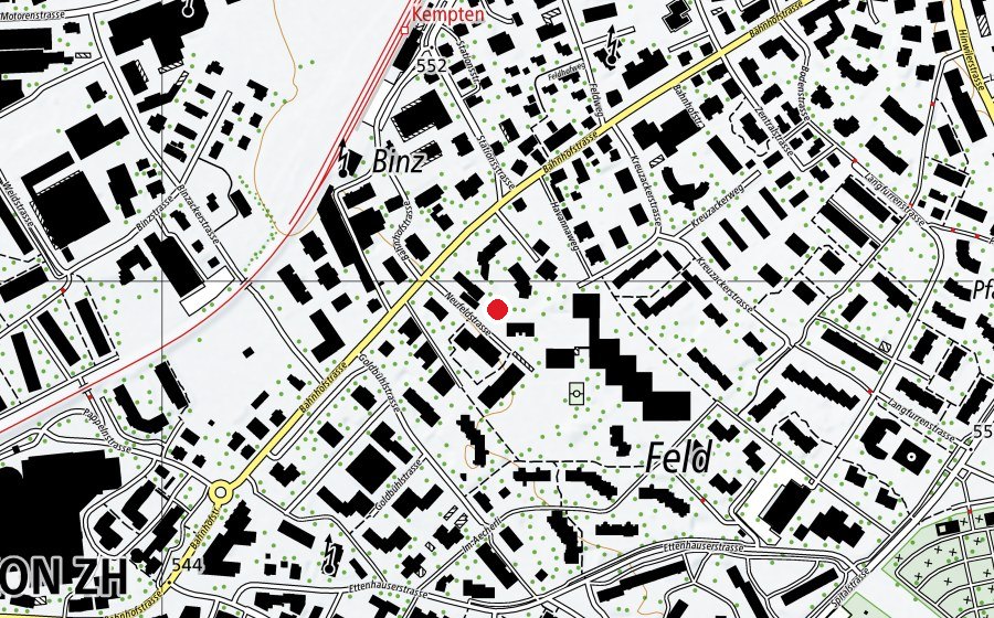 Carte indiquant l’emplacement de Kindergarten Feld (École enfantine)