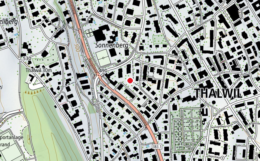Map showing the location of Kindergarten Feldmoos (Kindergarten)