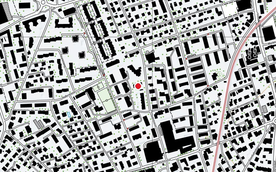 Karte mit dem Standort von Kindergarten Feldstrasse (Kindergarten)