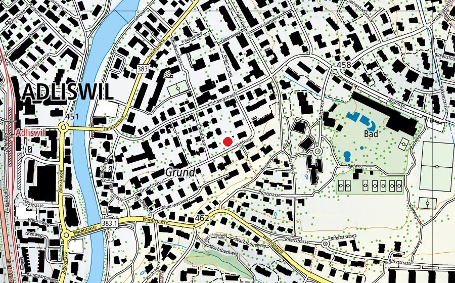 Map showing the location of Kindergarten Feldweg (Kindergarten)