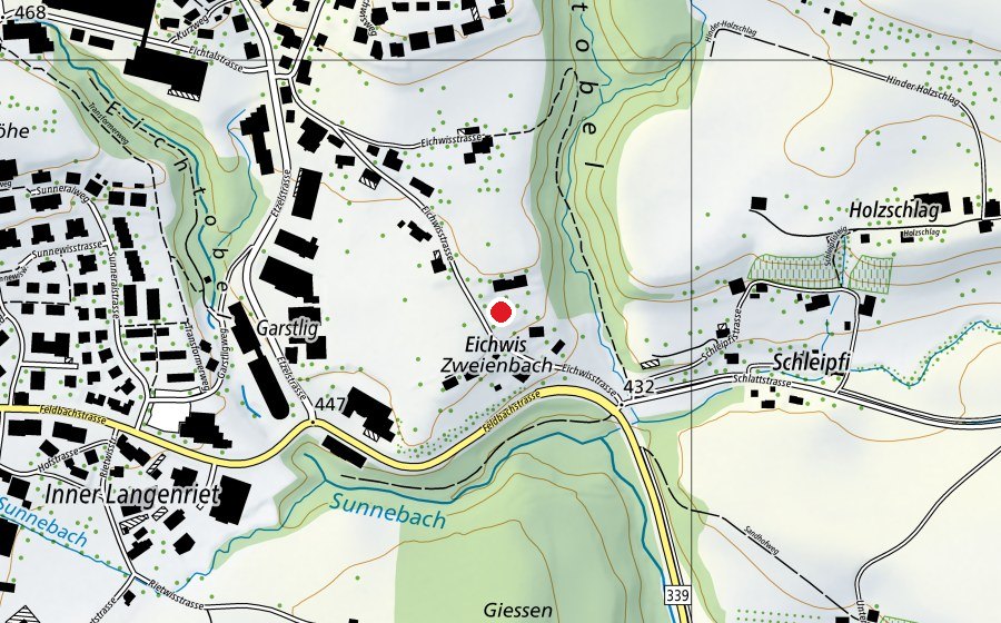 Map showing the location of Kindergarten Felsbach (Kindergarten)