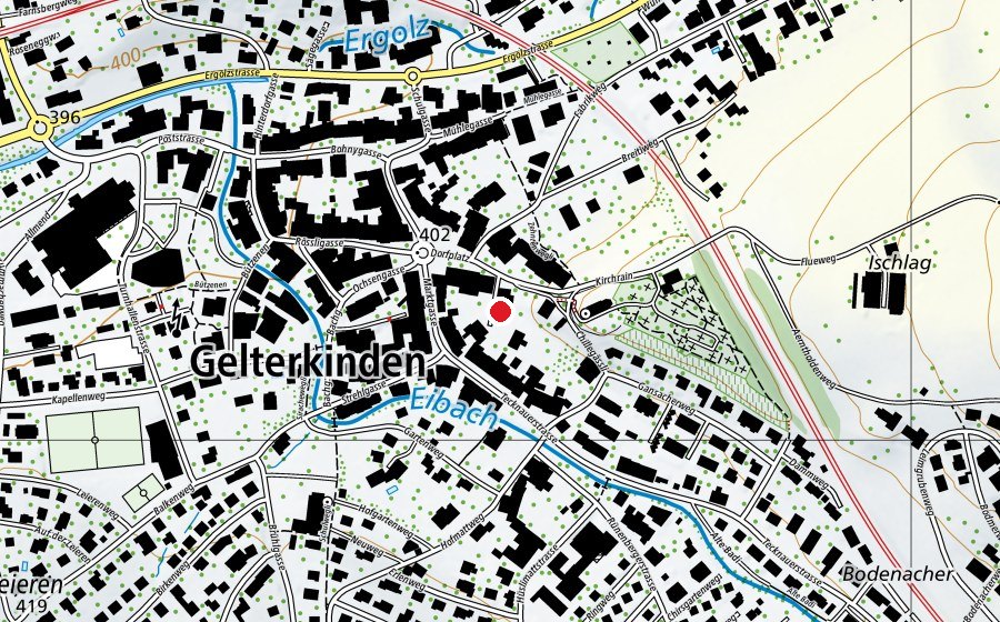 Map showing the location of Kindergarten Feuerwehrmagazin (Kindergarten)