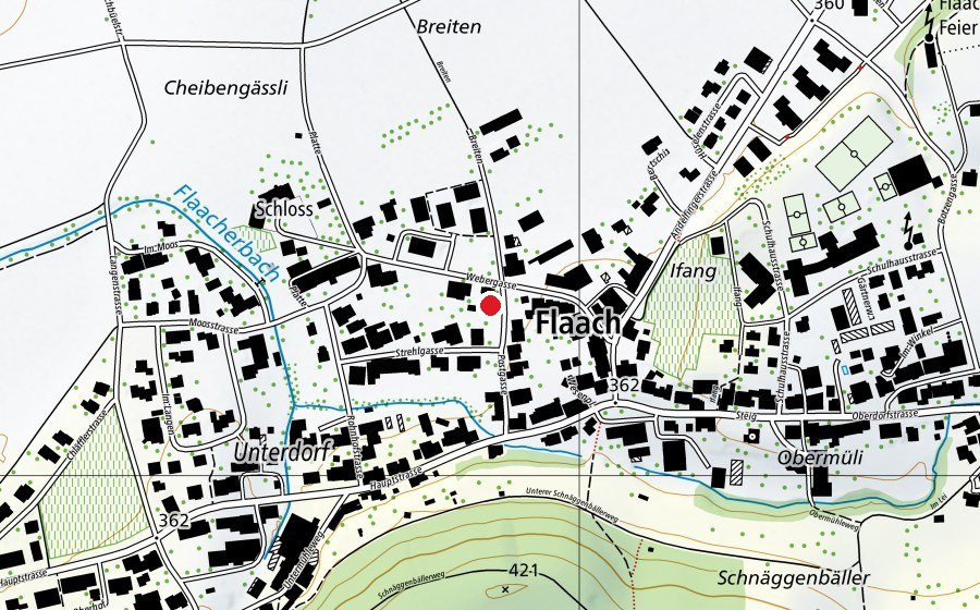 Karte mit dem Standort von Kindergarten Flaach (Kindergarten)