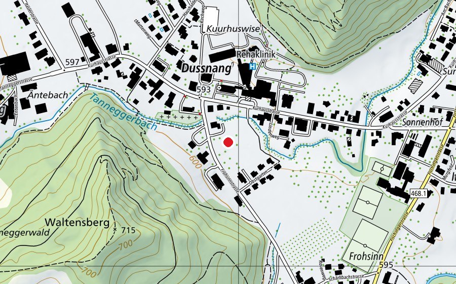 Karte mit dem Standort von Kindergarten Frohsinn (Kindergarten)