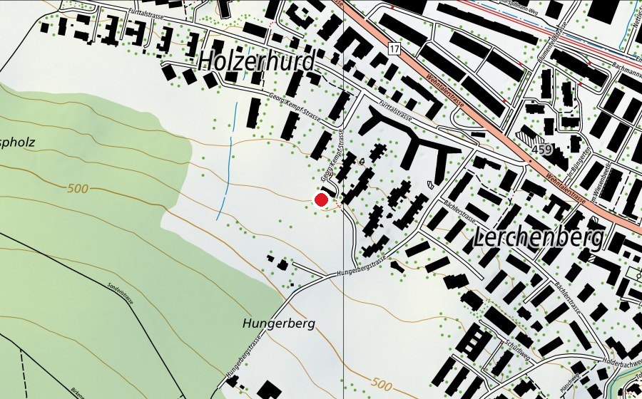 Map showing the location of Kindergarten Furttal (Kindergarten)