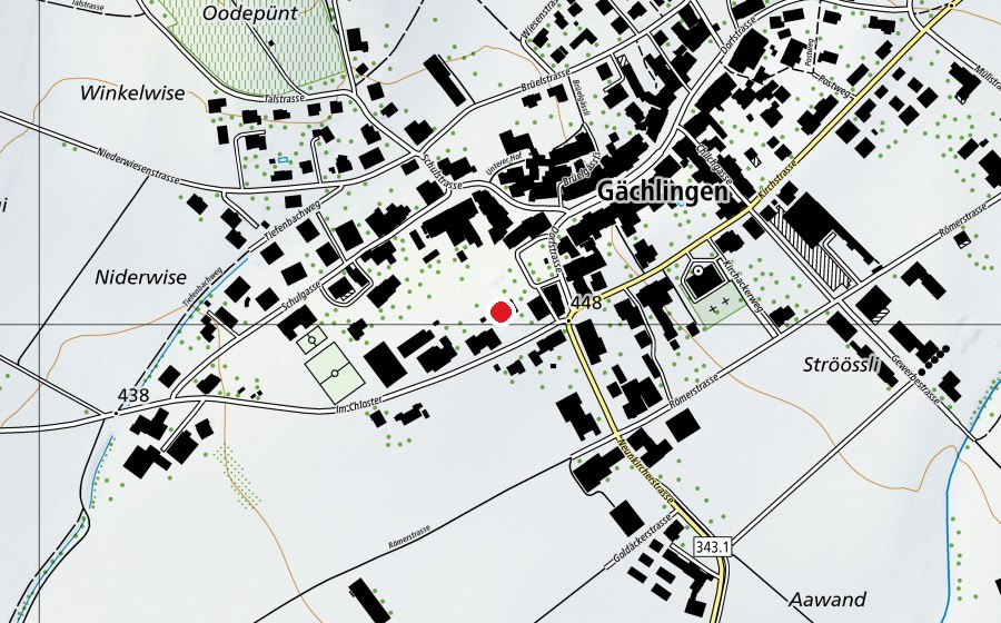Map showing the location of Kindergarten Gächlingen (Kindergarten)