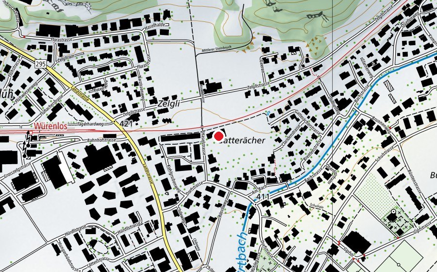Map showing the location of Kindergarten Garterächer (Kindergarten)