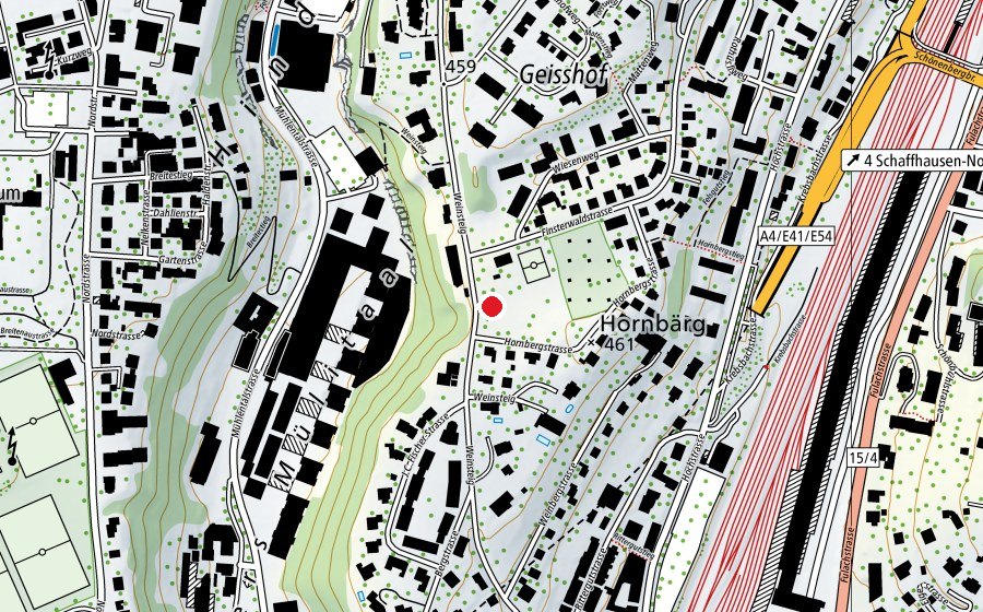 Carte indiquant l’emplacement de Kindergarten Geissberg 1 (École enfantine)