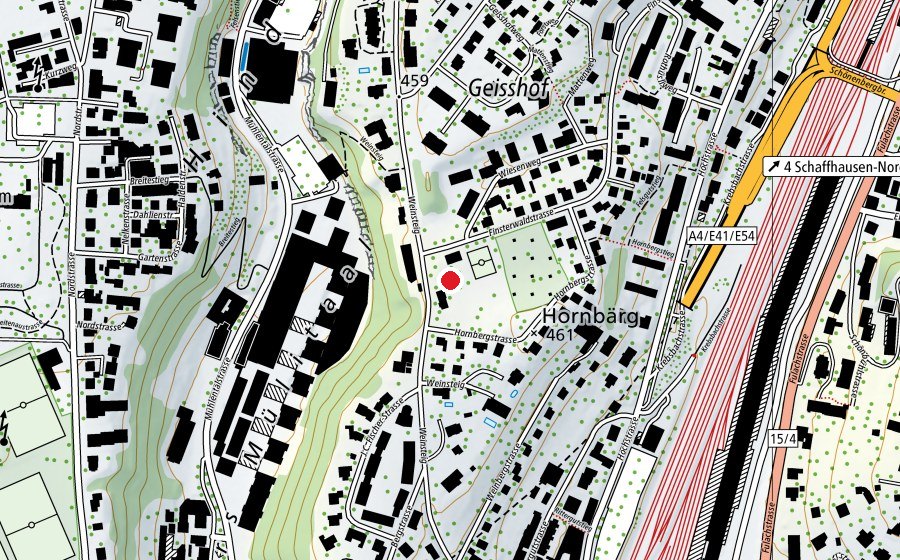 Map showing the location of Kindergarten Geissberg (Kindergarten)