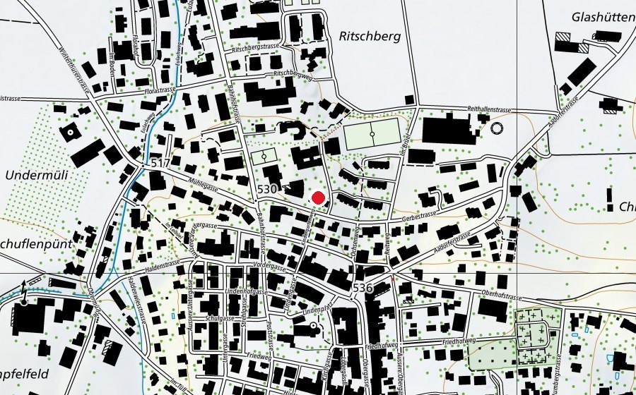 Carte indiquant l’emplacement de Kindergarten Gerbe (École enfantine)