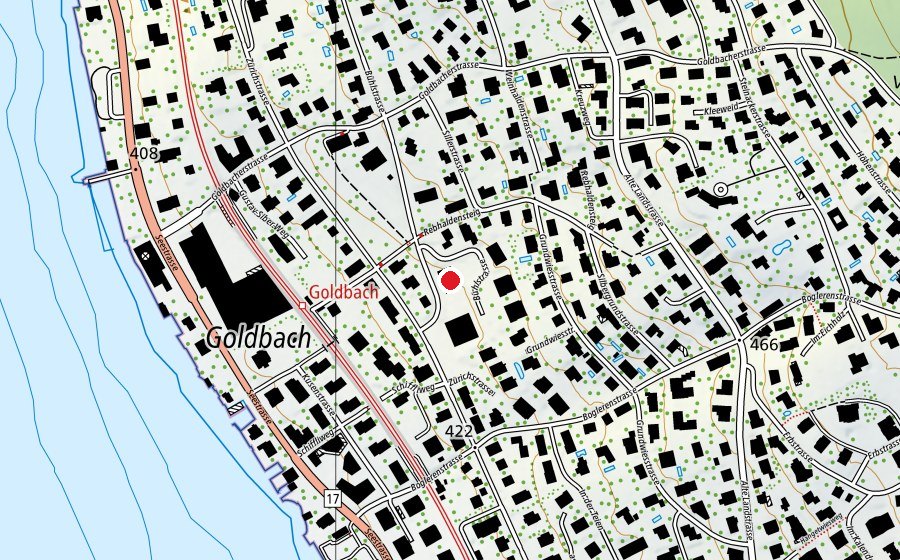 Mappa con la posizione di Kindergarten Goldbach (Scuola dell’infanzia)