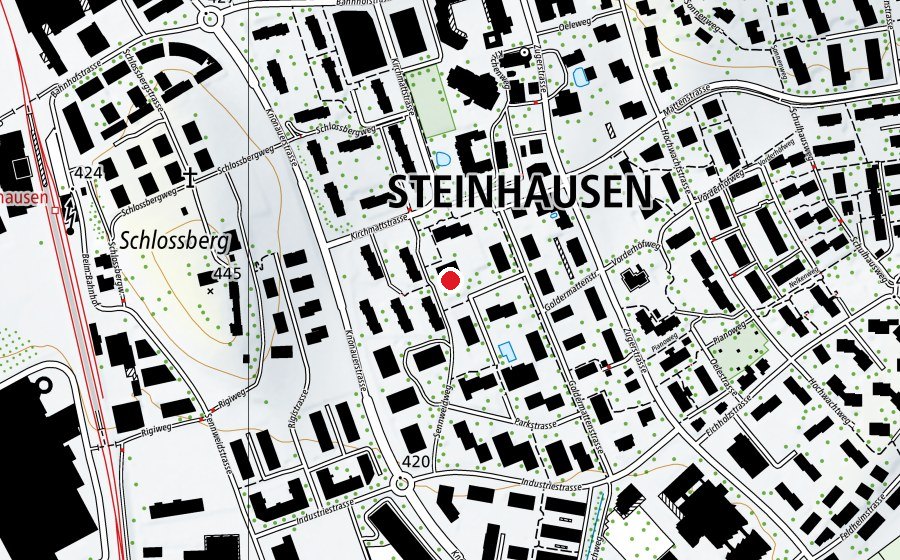 Map showing the location of Kindergarten Goldermatten (Kindergarten)