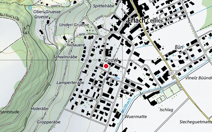 Map showing the location of Kindergarten Gostel (Kindergarten)