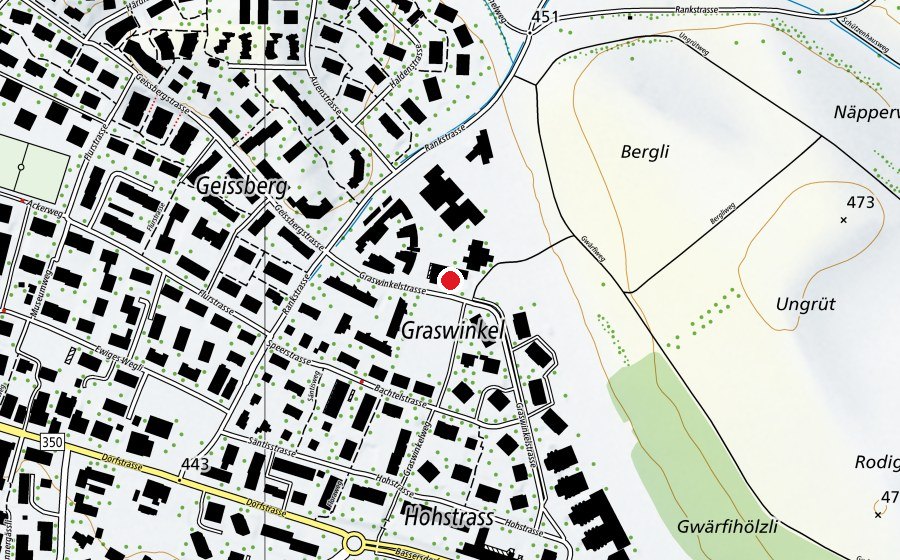 Carte indiquant l’emplacement de Kindergarten Graswinkel (École enfantine)