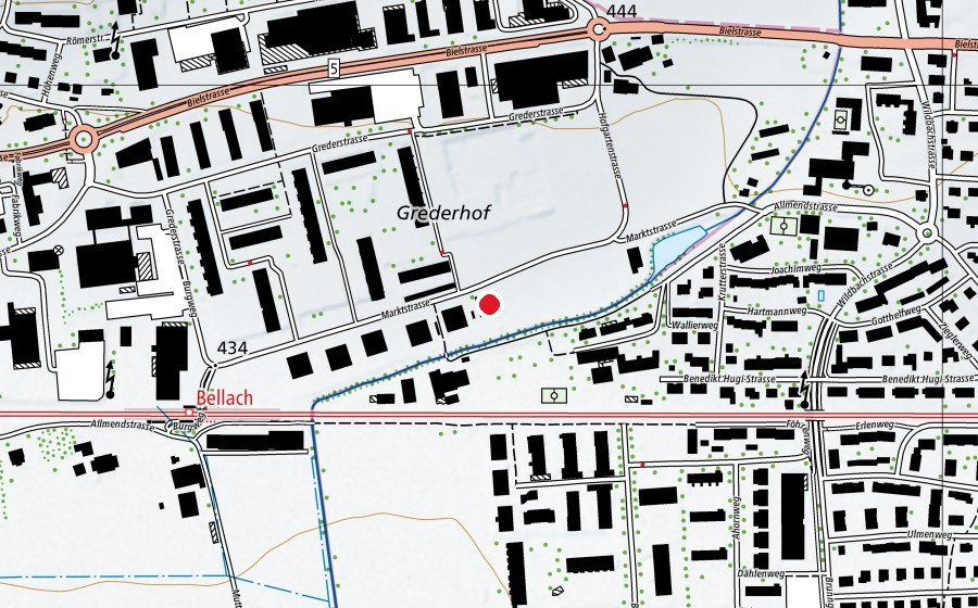Map showing the location of Kindergarten Grederhof (Kindergarten)