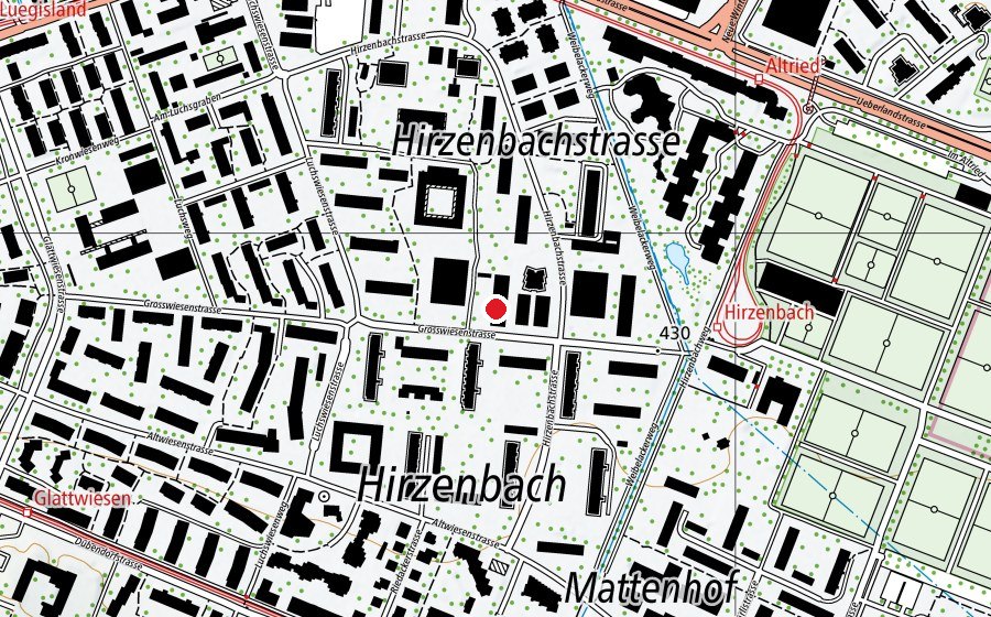 Mappa con la posizione di Kindergarten Grosswiesen 2 (Scuola dell’infanzia)
