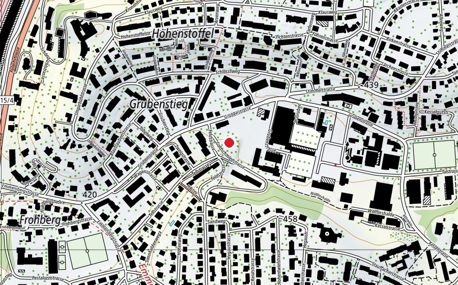 Mappa con la posizione di Kindergarten Gruben 1+2 (Scuola dell’infanzia)
