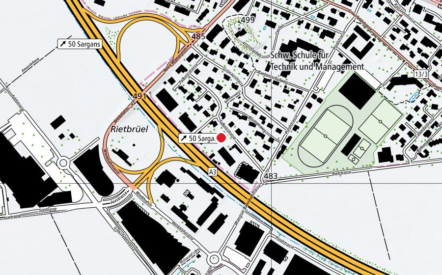 Map showing the location of Kindergarten Grünau (Kindergarten)