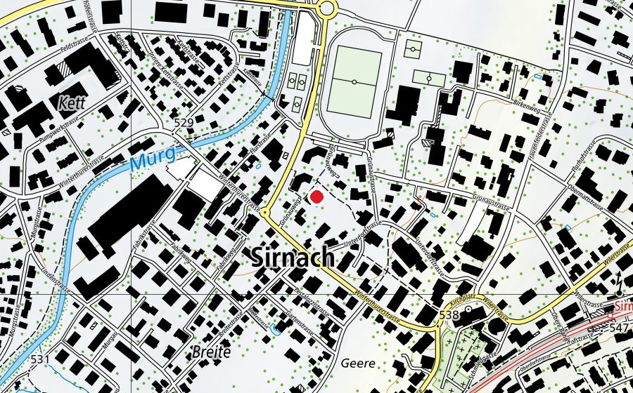 Carte indiquant l’emplacement de Kindergarten Grünau (École enfantine)