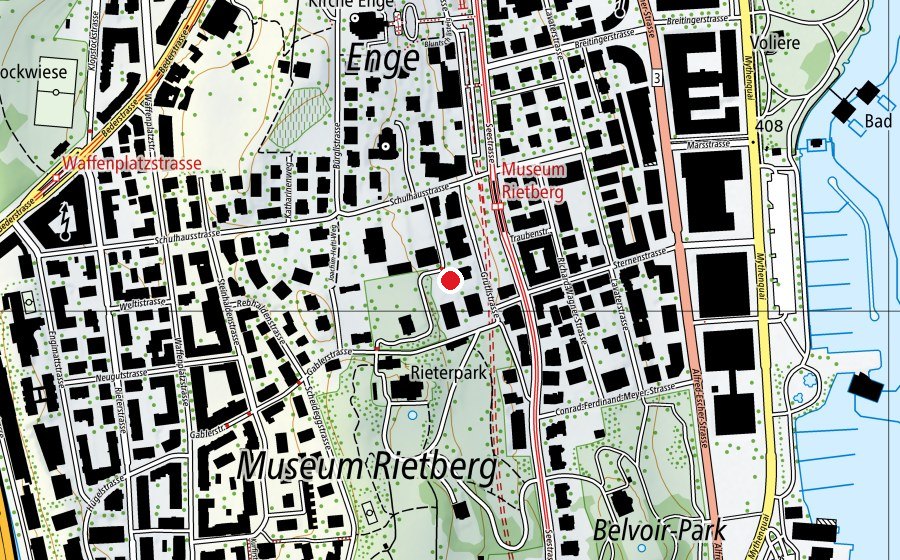 Carte indiquant l’emplacement de Kindergarten Grütli (École enfantine)