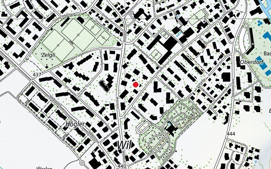Mappa con la posizione di Kindergarten Grüzen (Scuola dell’infanzia)