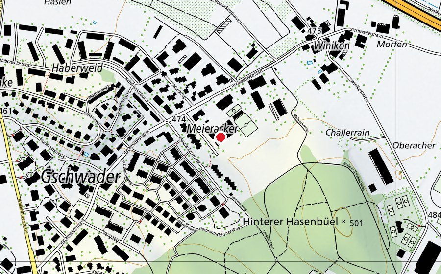 Map showing the location of Kindergarten Gschwader (Kindergarten)
