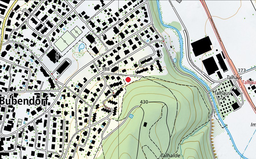 Carte indiquant l’emplacement de Kindergarten Gstalten (École enfantine)