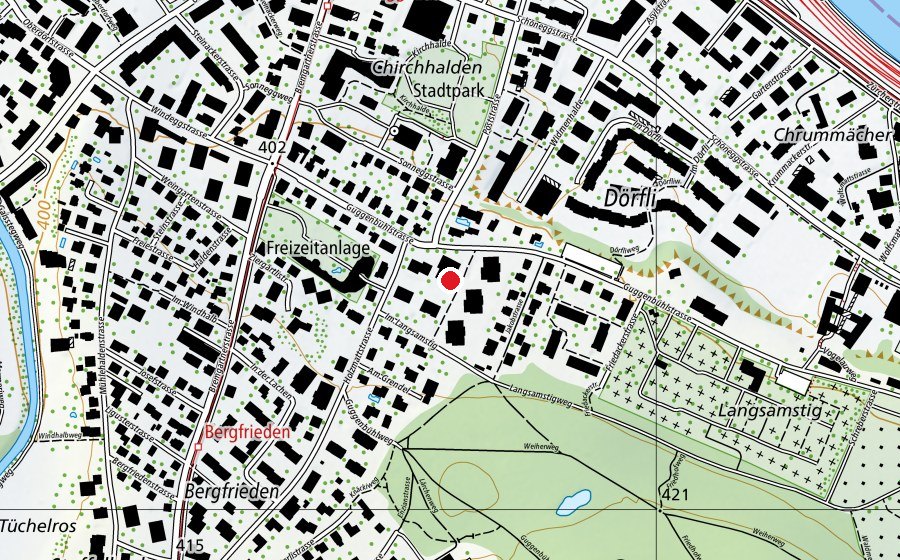 Karte mit dem Standort von Kindergarten Guggenbühl (Kindergarten)