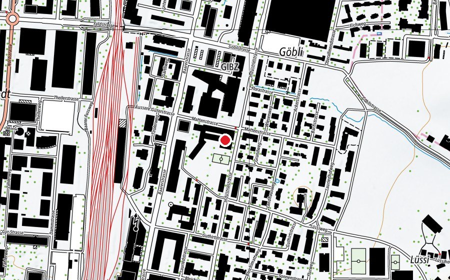 Carte indiquant l’emplacement de Kindergarten Guthirt (École enfantine)