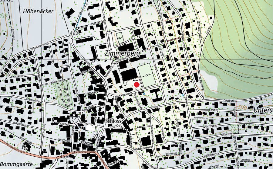 Map showing the location of Kindergarten Haargasse (Kindergarten)