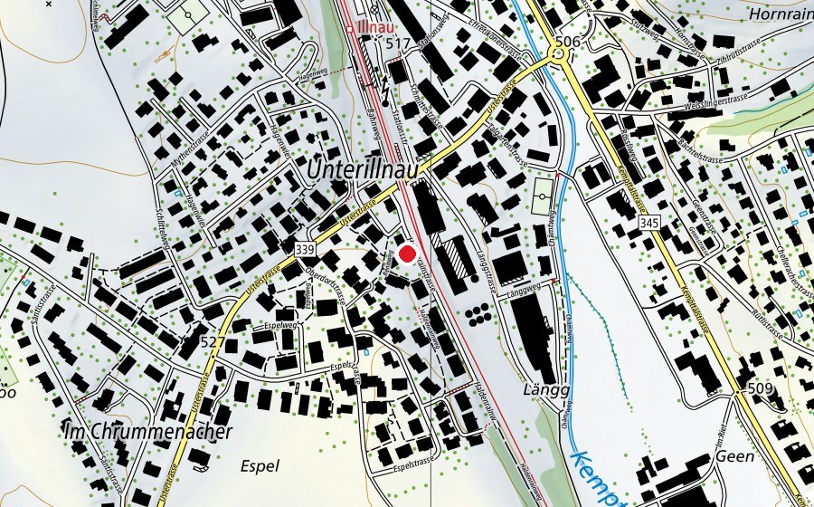 Map showing the location of Kindergarten Haldenrain (Kindergarten)