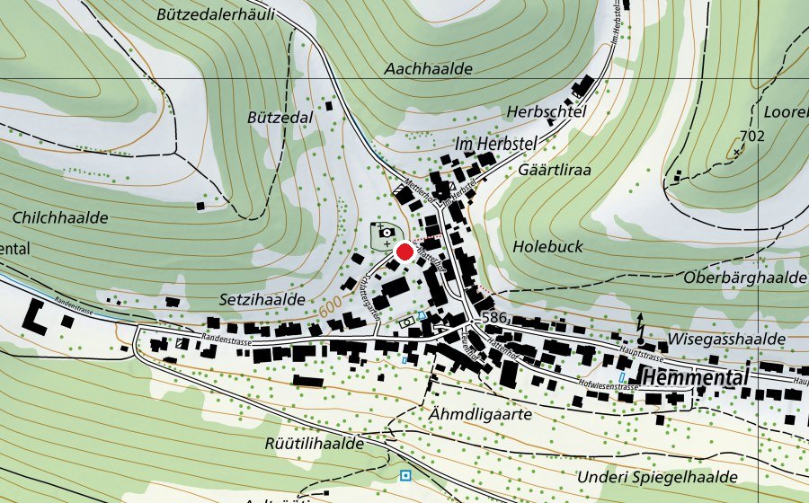 Karte mit dem Standort von Kindergarten Hemmental (Kindergarten)