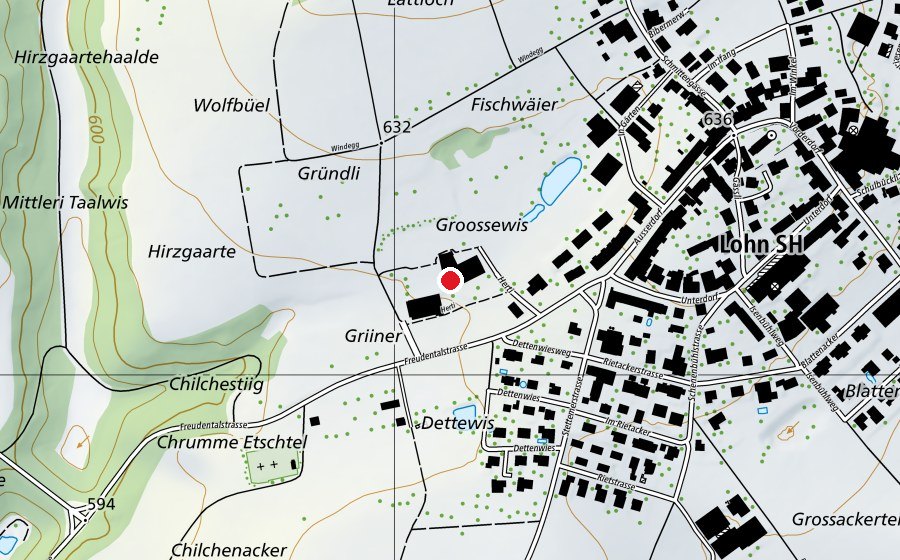 Map showing the location of Kindergarten Herti (Kindergarten)