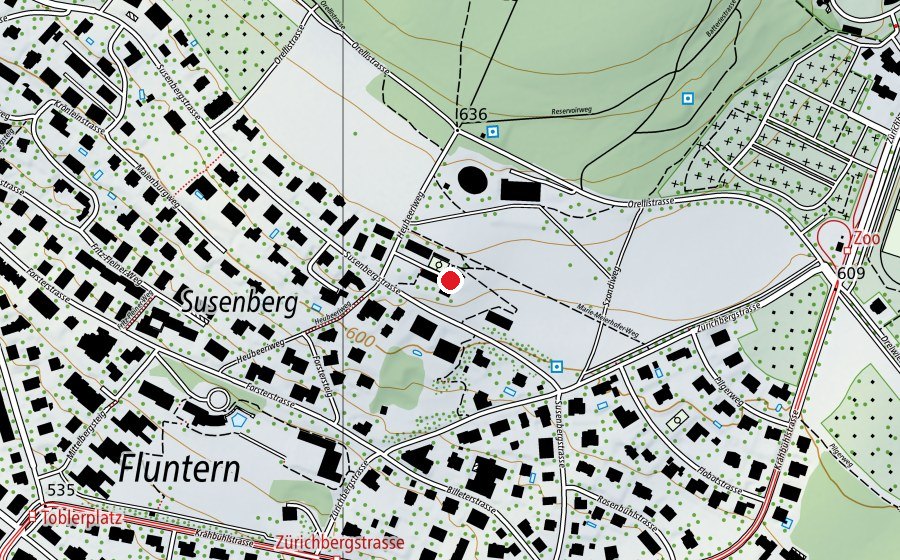Mappa con la posizione di Kindergarten Heubeeribüel (Scuola dell’infanzia)