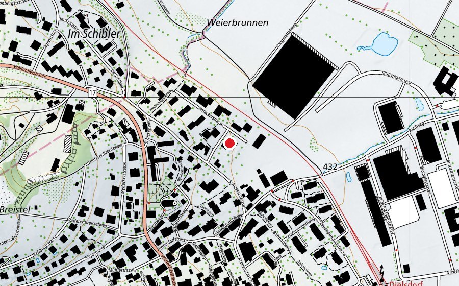 Carte indiquant l’emplacement de Kindergarten Hofacker (École enfantine)