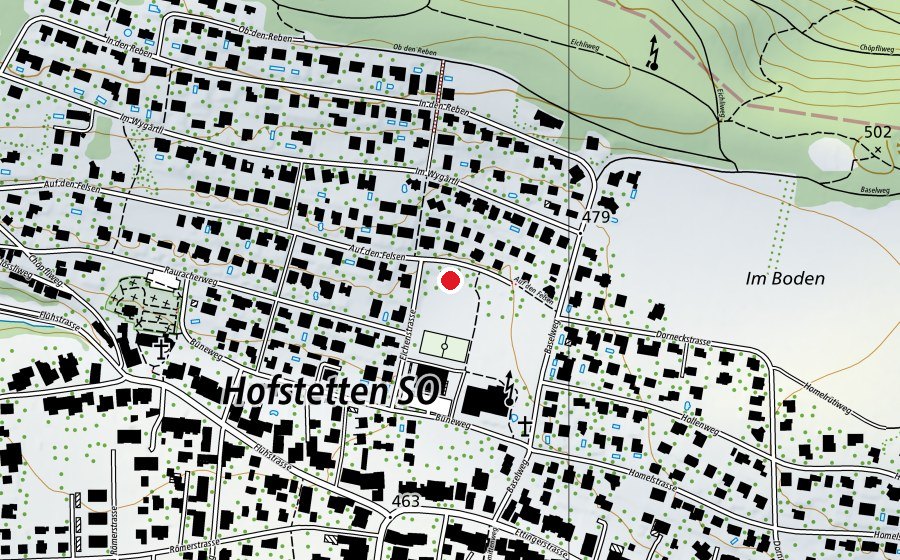 Map showing the location of Kindergarten Hofstetten (Kindergarten)