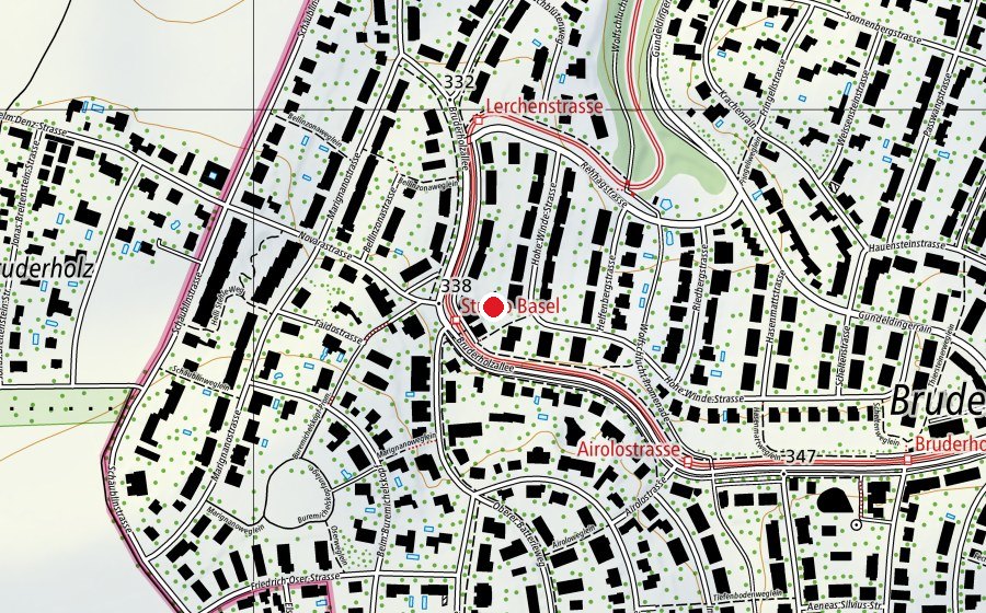Map showing the location of Kindergarten Hohe Winde-Strasse (Kindergarten)