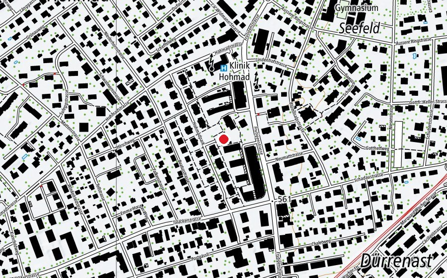 Map showing the location of Kindergarten Hohmadpark (Kindergarten)