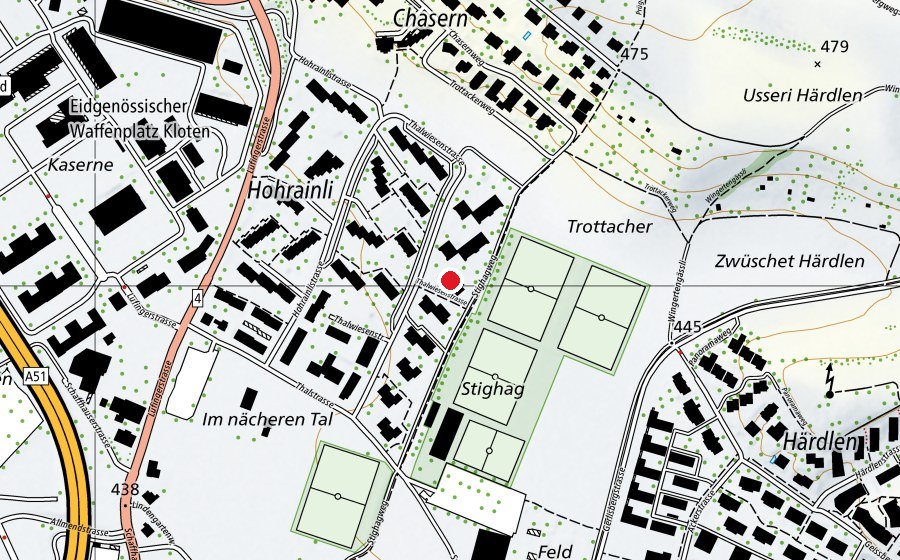 Mappa con la posizione di Kindergarten Hohrainli A+B (Scuola dell’infanzia)