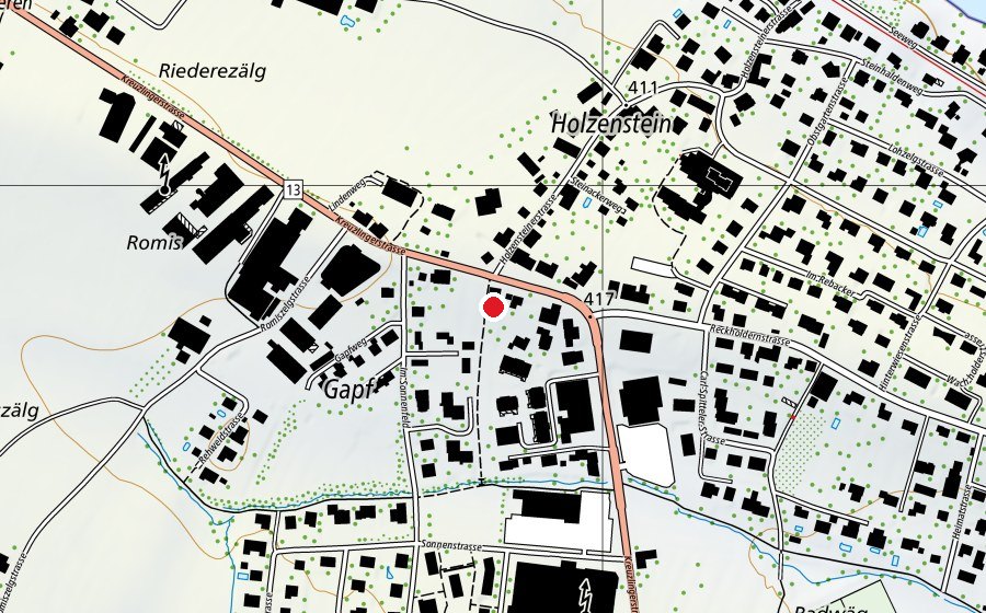 Map showing the location of Kindergarten Holzenstein (Kindergarten)