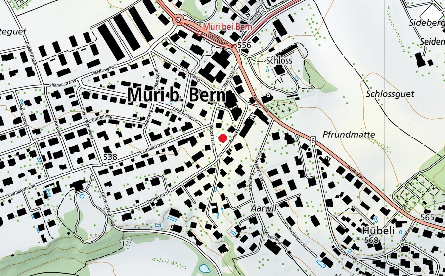 Carte indiquant l’emplacement de Kindergarten Horbern I / II (École enfantine)