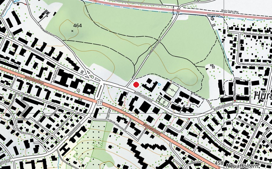 Map showing the location of Kindergarten Hürstholz (Kindergarten)