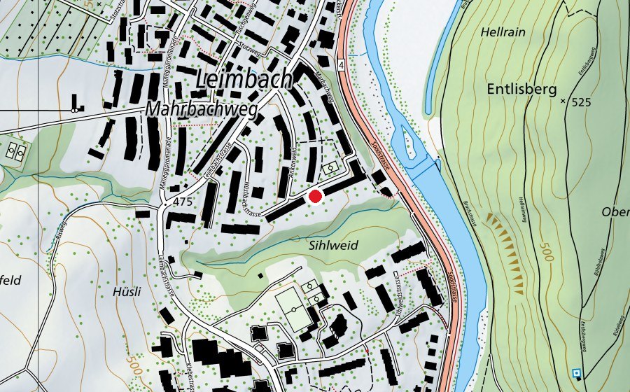Mappa con la posizione di Kindergarten Hüslibach (Scuola dell’infanzia)