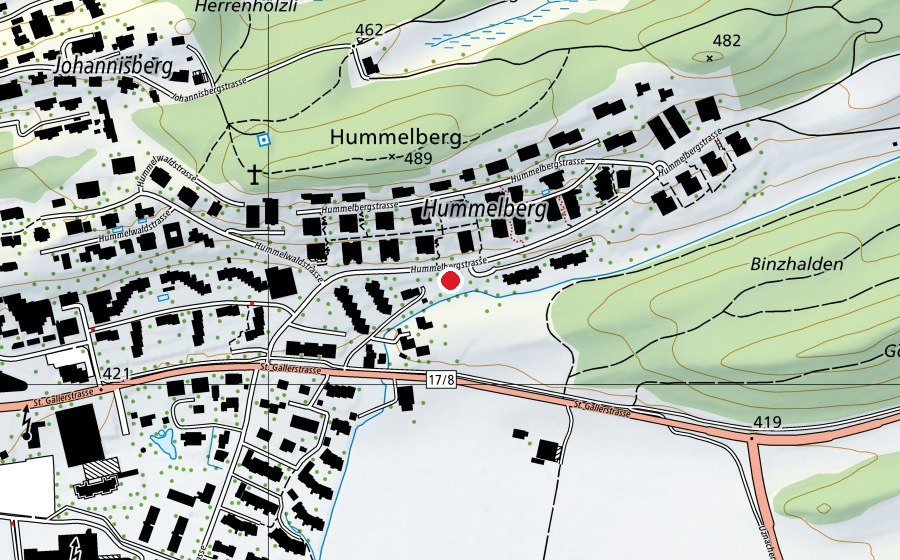 Karte mit dem Standort von Kindergarten Hummelberg (Kindergarten)