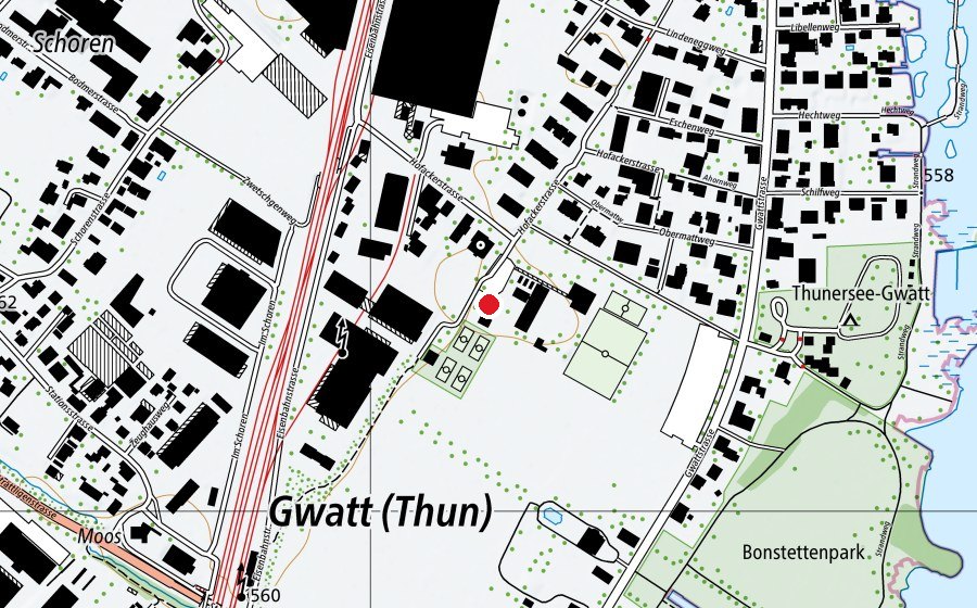 Map showing the location of Kindergarten I (Kindergarten)