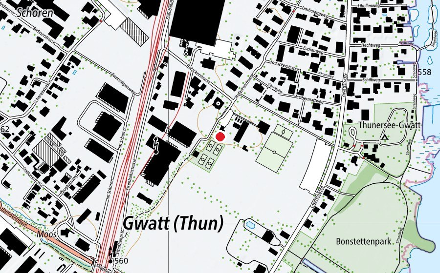 Map showing the location of Kindergarten II (Kindergarten)